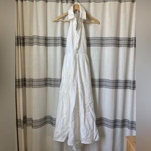 Few Moda o.p.t. Casey dress - white linen halter button up dress